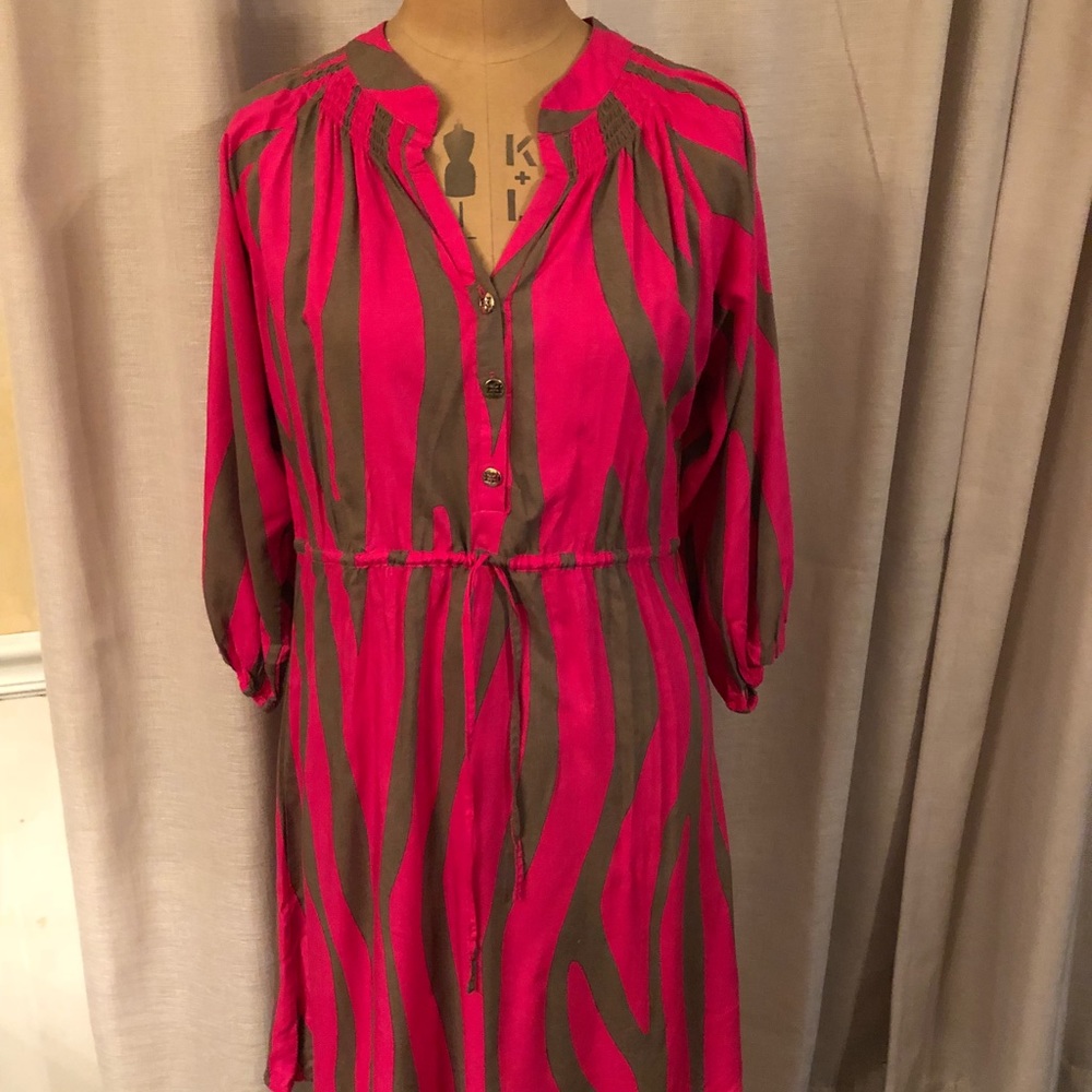 Escapada 3/4 Sleeve Pink//Taupe “S” Dress